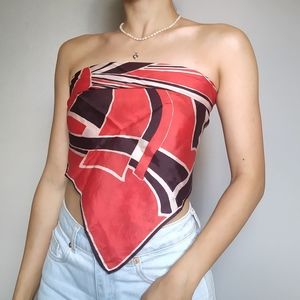 Vintage Patterned Square Scarf